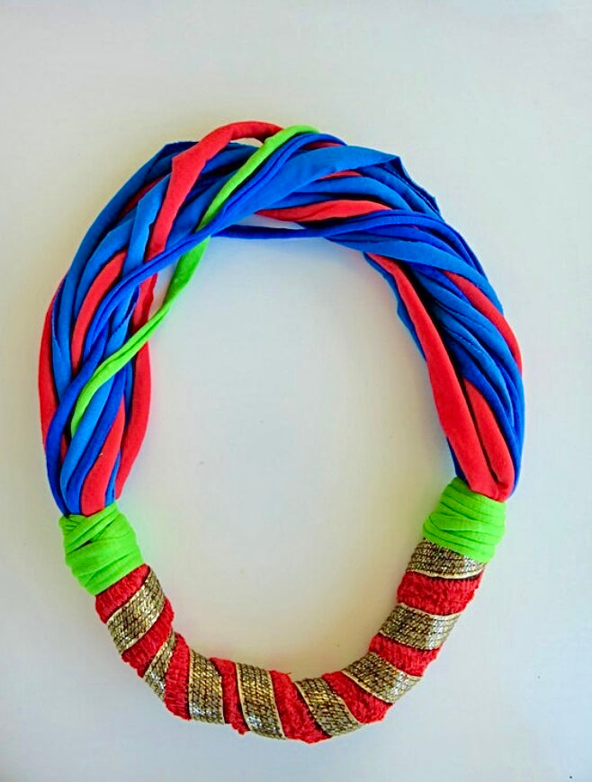 Colorful statement necklace , bold Jewelry , handmade bright unique necklace, statement Jewelry | Rome - Jiakuma
