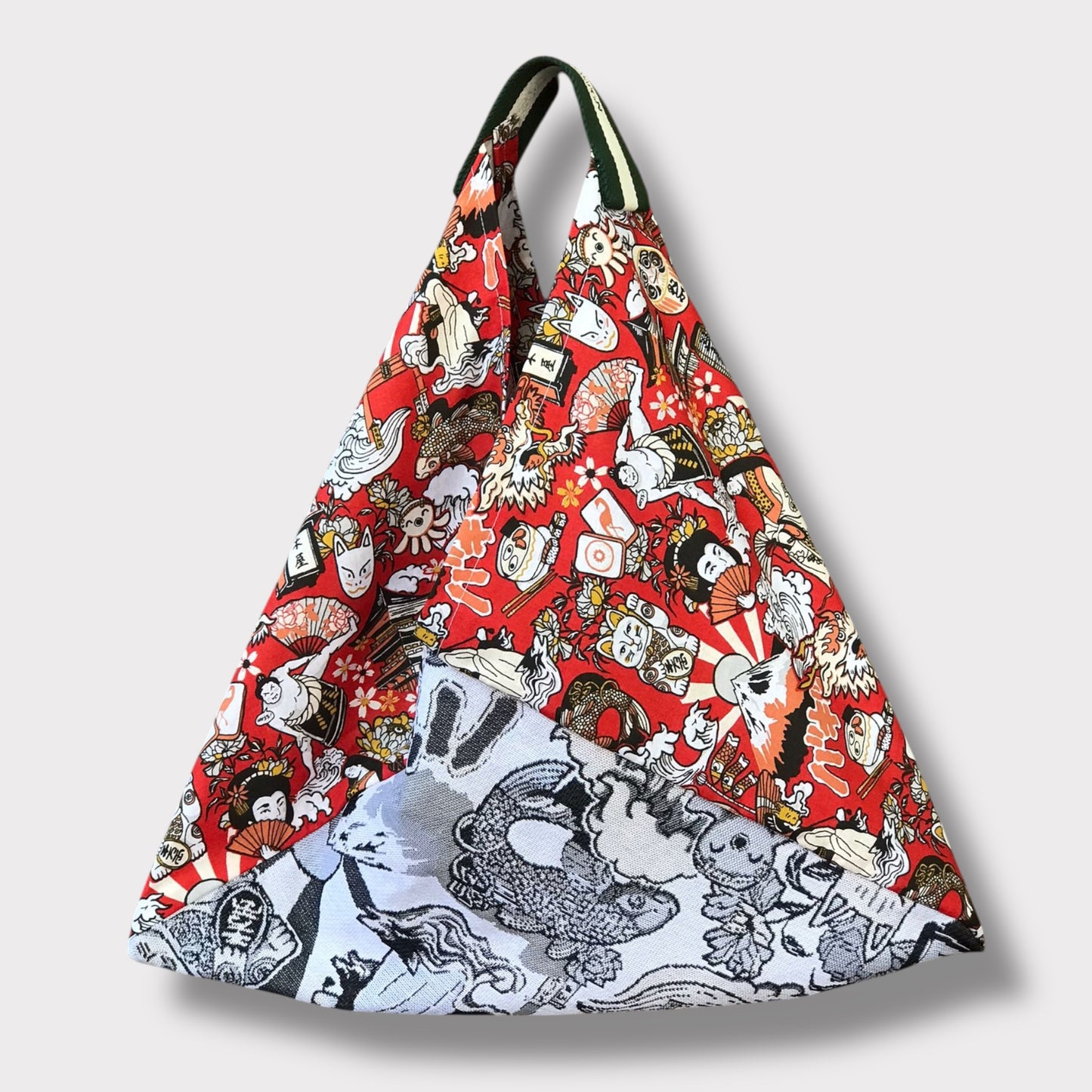 Handmade bento bag one of a kind artisan Tote | Love Japan