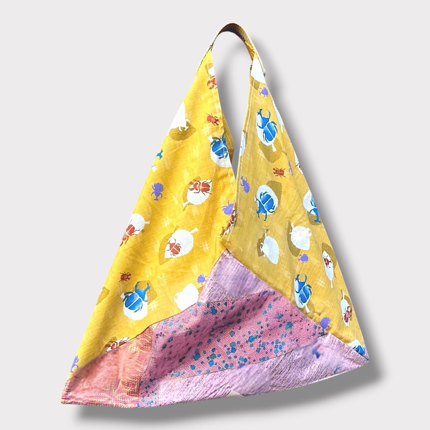 Handmade bento bag | Lucky beetle & Toyobo kimono