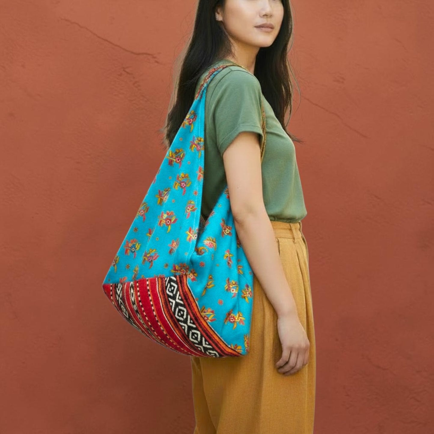Handmade bento bag | Flowers at the desert