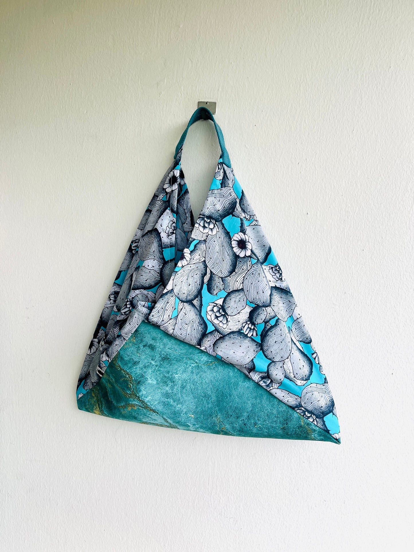Origami tote bag , shoulder fabric eco bag , handmade Japanese bag , bento tote bag | Il giardino della Caterina - Jiakuma