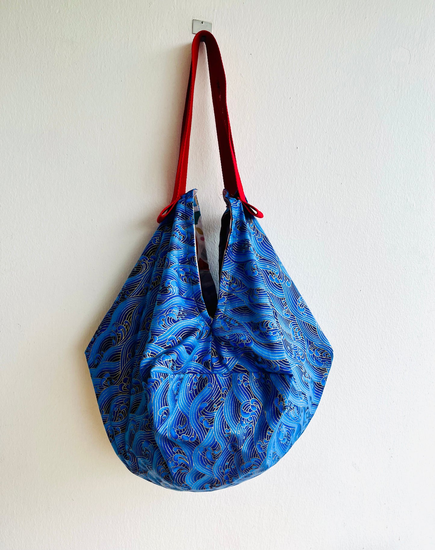 Origami sac bag , reversible shoulder eco friendly bag , Japanese inspired sac bag | The sea of Koh Samui before the storm - Jiakuma