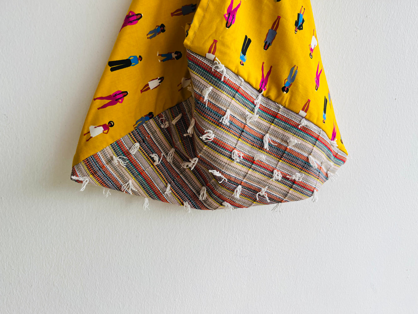 Colorful boho bento bag , origami tote Japanese inspired bento , fabric shoulder bag | Boho life - Jiakuma