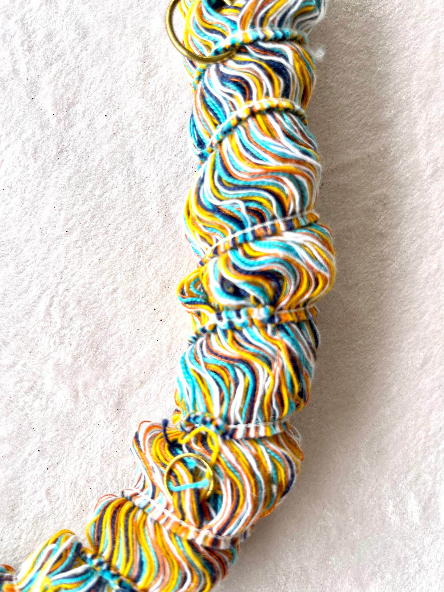 multistrand fiber necklace, handmade necklace, unique necklaces for woman, gift for her, trendy jewelry, natural eco friendly necklace | Madrid - Jiakuma