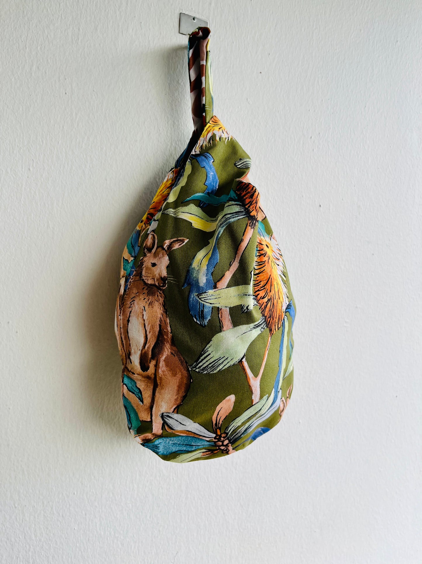 Origami knot bag , reversible wrist bag , colorful eco friendly bag | Australian tones - Jiakuma