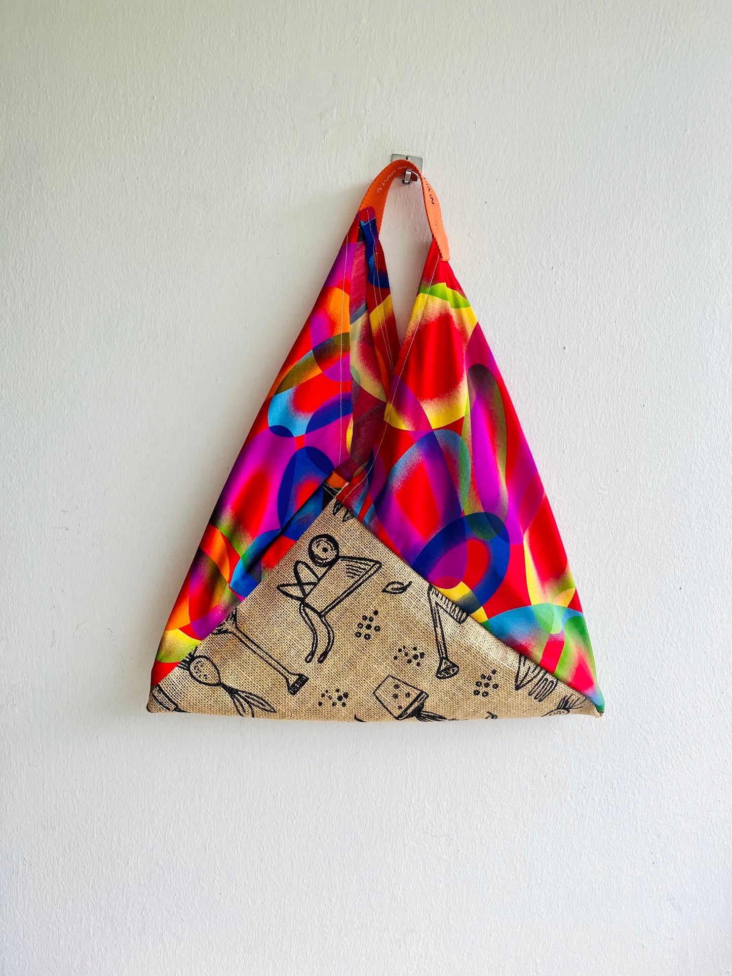 Origami bento bag , Japanese inspired fabric origami tote , jute eco shopping bag | Orphism blast - Jiakuma