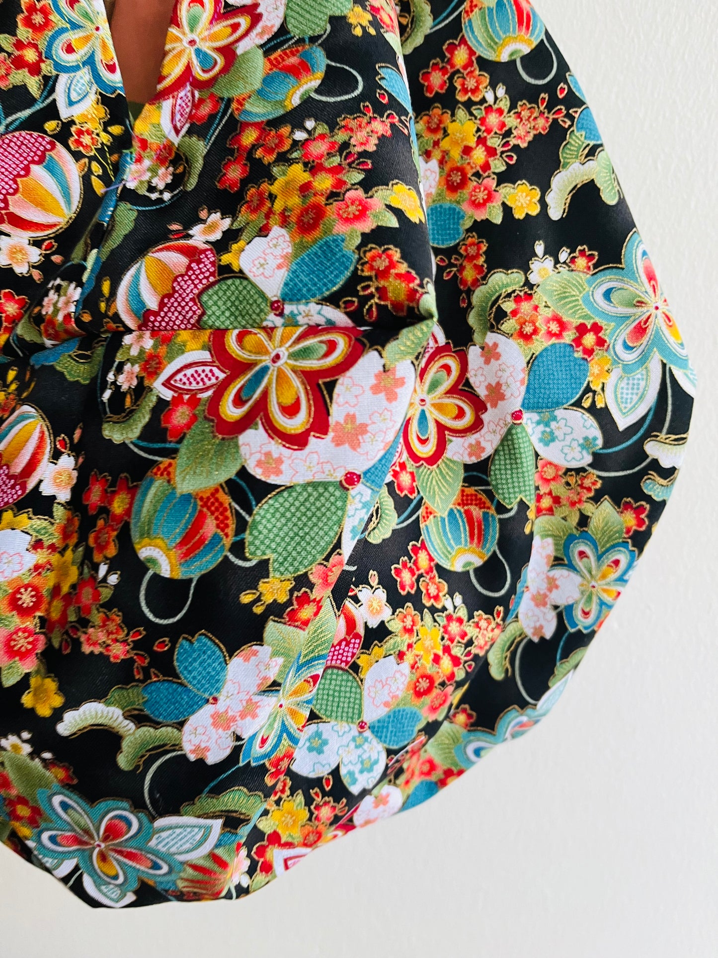 Origami Japanese inspired sac bag , reversible colorful cool print bag , shoulder shopping summer bag | Tahiti - Jiakuma