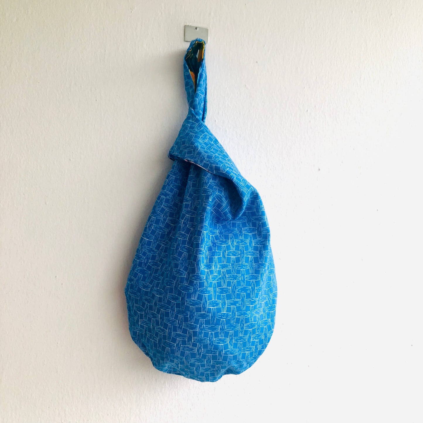 Small origami bag , colorful knot Japanese bag , cool fabric bag , wrist reversible bag | Beautiful Jellyfish - Jiakuma
