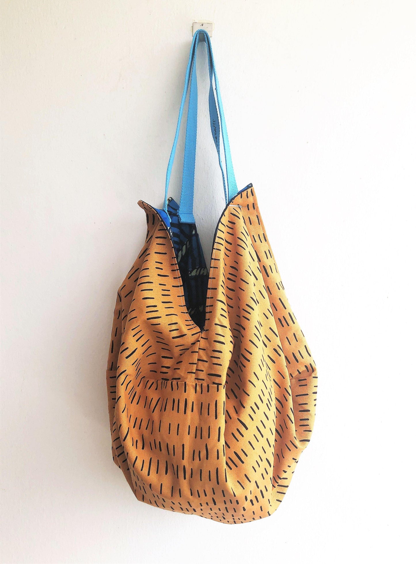 Cool and unique shoulder fabric bag, handmade large sac tote bag |African Savanna - Jiakuma