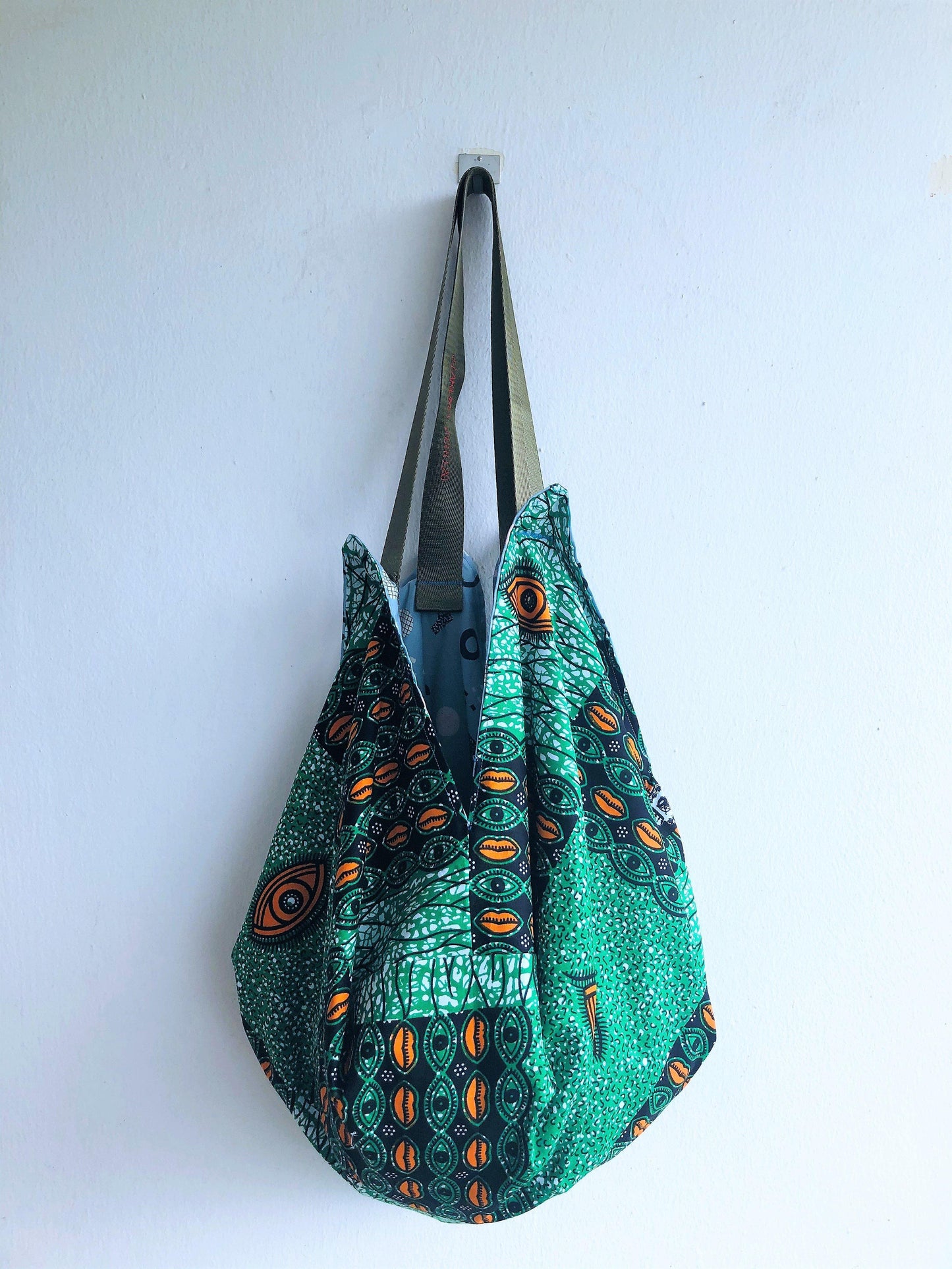 Shoulder sac origami, eco friendly handamde fabric shopping tote | All eyes over me - Jiakuma
