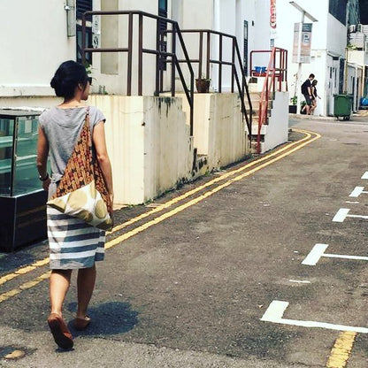 Handmade bento bag | A garden in Osaka