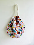 Origami sac bag, reversible fabric Japanese inspired bag , summer eco friendly bag , beach bag | Follow the mermaids to get to Itaca