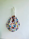 Origami sac bag, reversible fabric Japanese inspired bag , summer eco friendly bag , beach bag | Follow the mermaids to get to Itaca