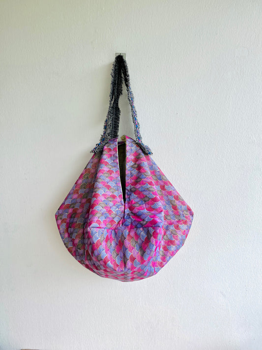 Origami sac bag, reversible fabric Japanese inspired bag , eco friendly shopping sac bag | Kyoto - Jiakuma