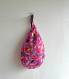 Origami small bag , colorful knot bag , Japanese inspired cute fabric bag | Paint tubes to paint the world in colors