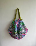 Origami sac bag, fabric reversible bag , Japanese inspired shoulder bag, colorful bag , eco gift idea | Woop