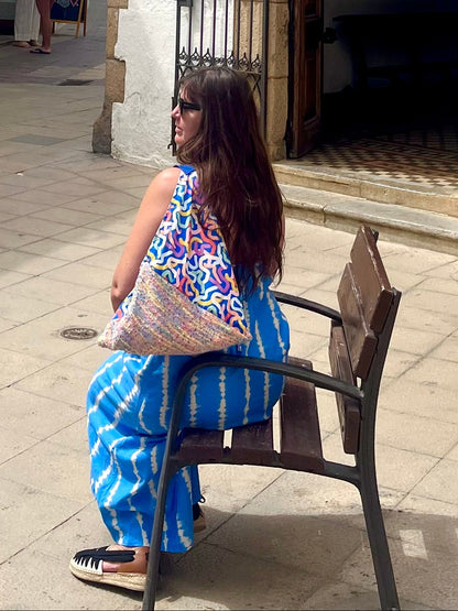 Handmade bento bag one of a kind artisan Tote | Matisse