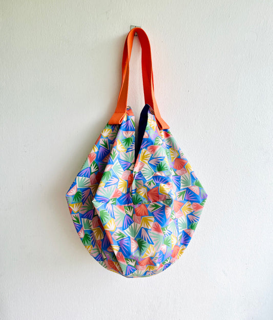 Origami reversible Japanese inspired bag , shoulder sac bag, colorful fabric bag , origami sac | Paloma - Jiakuma