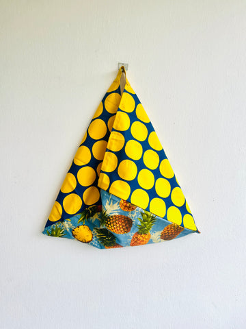 Origami tote bento bag , Japanese fabric eco friendly bag , origami shoulder bag , tote shopping bag | Polka & pineapples