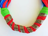 Colorful statement necklace , bold Jewelry , handmade bright unique necklace, statement Jewelry | Rome