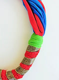 Colorful statement necklace , bold Jewelry , handmade bright unique necklace, statement Jewelry | Rome