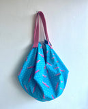 Origami sac bag , reversible fabric shoulder bag , Japanese inspired bag , eco friendly shopping bag | Sunset boulevard