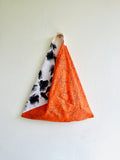 Origami bento bag , shoulder tote fabric bag , eco friendly triangle bento bag | Sketching a masterpiece