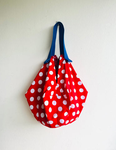 Origami sac bag , colorful eco friendly bag , sac shopping fabric bag , shoulder reversible Japanese inspired bag | Lolita