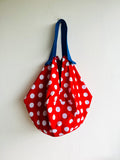 Origami sac bag , colorful eco friendly bag , sac shopping fabric bag , shoulder reversible Japanese inspired bag | Lolita