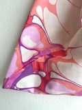Tote origami bag , Japanese inspired fabric bag , shoulder tote bag , eco friendly bag | Pink strokes