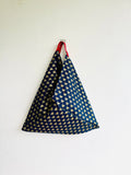 Origami tote bento , shoulder bento bag , Japanese inspired triangle bag, eco friendly shopping bag | Golden bees