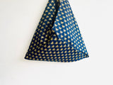 Origami tote bento , shoulder bento bag , Japanese inspired triangle bag, eco friendly shopping bag | Golden bees