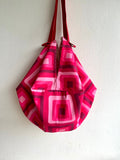 Sac origami bag , Japanese inspired fabric bag , reversible shoulder bag , colorful shopping bag | Rosa milano