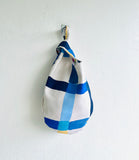 Origami knot bag , Japanese inspired fabric bag . reversible wrist bag , small lunch bag | Strokes & beans