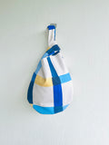 Origami knot bag , Japanese inspired fabric bag . reversible wrist bag , small lunch bag | Strokes & beans