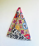 Bento origami bag , fabric tote bag , shoulder triangle Japanese inspired bag , eco friendly ooak bento bag | Il Gattopardo  lives in Sicily