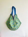Origami sac Japanese inspired bag , colorful shopping eco friendly shoulder bag , reversible fabric cool handmade bag | Jalisco