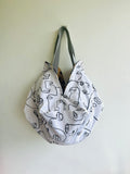 Origami sac reversible bag , Japanese inspired shoulder sac bag , eco friendly jute bag | Resort