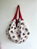 Origami sac bag , reversible shoulder sac , Japanese inspired fabric bag , big sac eco friendly bag , colorful bag | Eyes on me