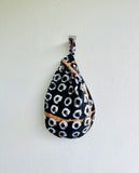 Origami small bag , reversible Japanese inspired bag , fabric knot bag , small wrist eco bag| Homage  to Agnes Martin