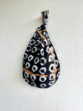 Origami small bag , reversible Japanese inspired bag , fabric knot bag , small wrist eco bag| Homage  to Agnes Martin