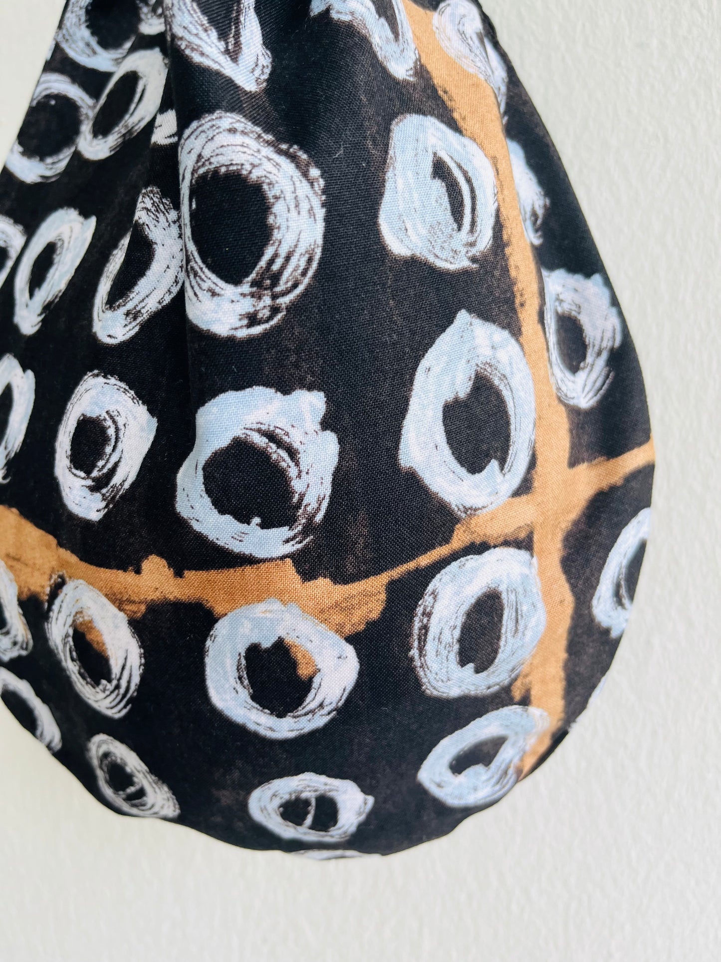 Origami small bag , reversible Japanese inspired bag , fabric knot bag , small wrist eco bag| Homage  to Agnes Martin