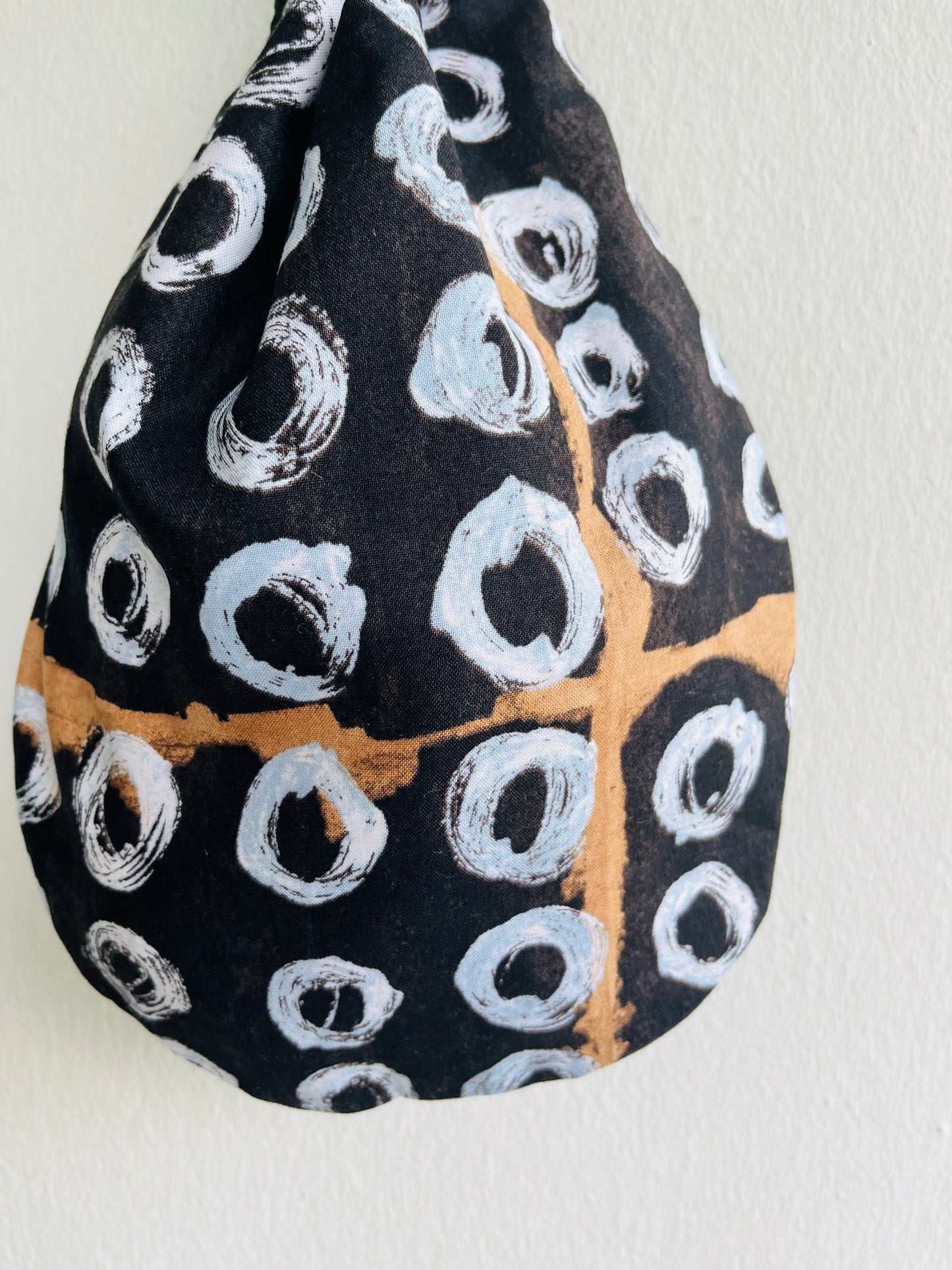 Origami small bag , reversible Japanese inspired bag , fabric knot bag , small wrist eco bag| Homage  to Agnes Martin