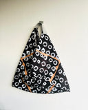 Origami bento bag , Japanese fabric tote bag , triangle shoulder bag , eco friendly shopping bag | Agnes