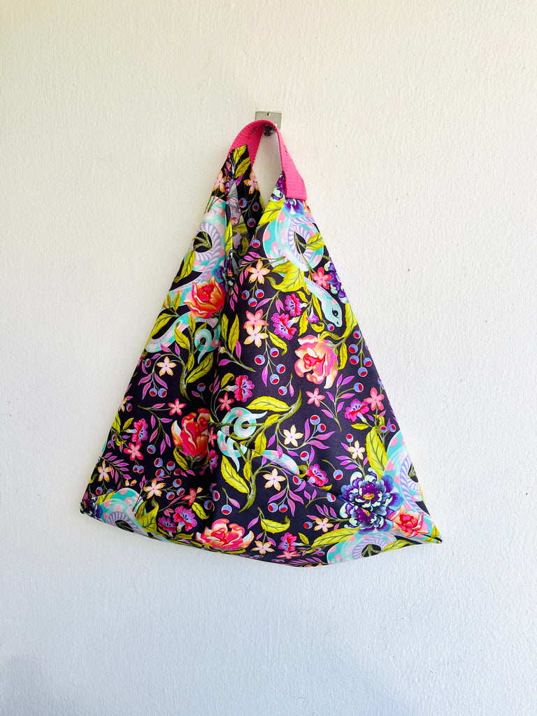 Origami bento bag , triangle tote bag , colorful eco friendly shoulder –  Jiakuma