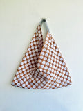 Origami bento bag , tote fabric bag , shoulder origami Japanese inspired bag , shopping eco friendly bag | spot