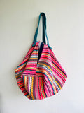 Sac origami bag , colorful reversible summer bag , Japanese inspired shoulder bag , eco friendly shopping bag | Maracaibo