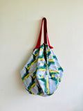 Origami sac bag , reversible fabric Japanese inspired bag , cool colorful bag | Vincent