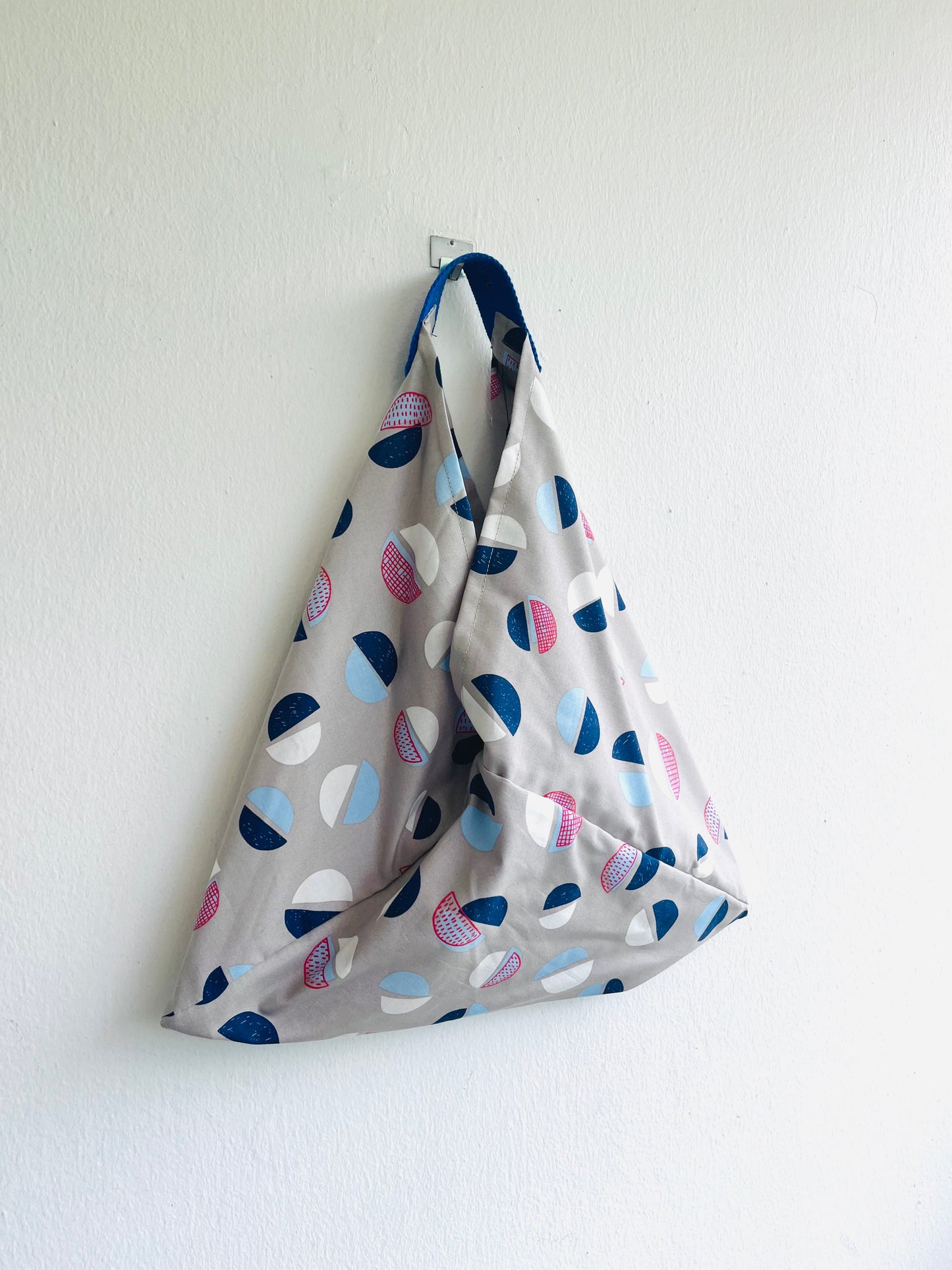 Bolsa bento de origami, bolsa triangular, bolsa de tela de inspiración japonesa, bolsa minimalista ecológica, bolsa bento | Geometrías planetarias