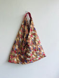 Origami bento bag , Japanese triangle tote bag , fabric eco friendly bag , eco gift idea | Kyoto